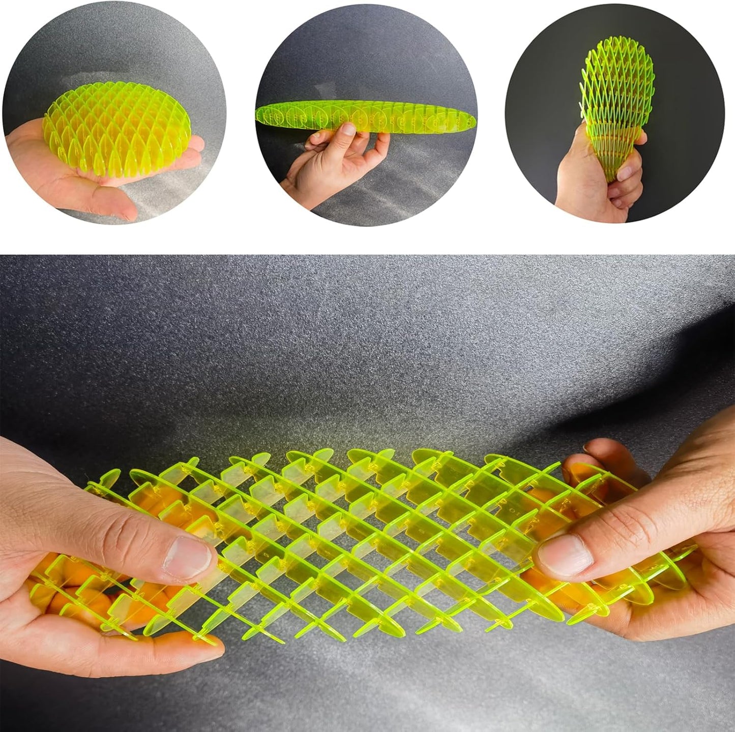 Fidget Worm Toy, Sensory Toy, Relaxation Therapy and Stress Relief Education Toys, The Best Stretch and Squeeze Toy Gift, Fidget Toy for Kids, Adults (4.72 inch) (Chartreuse)