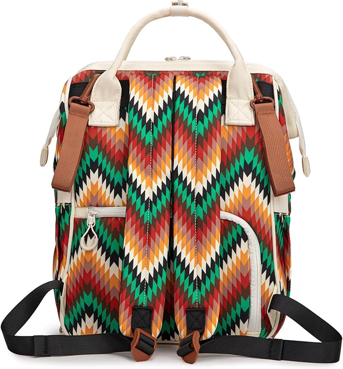 Montana West Wrangler Callie Diaper Bag Backpack with Pacifier Case, Crossbody Bottle Bag and Stroller Straps Western Pattern Multifunction Baby Travel Bag Set WG2216-9110TN