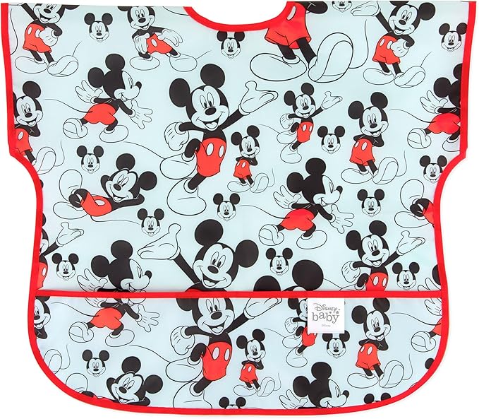 Bumkins Bibs - Toddler Bibs, Waterproof, Large for 1-3 Years, Short Sleeve