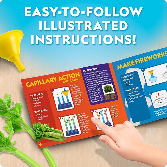 National Geographic Kids Junior Chemistry Set - Complete Early Learning Lab Kit with 50 Science Experiments and 20+ Lab Tools for Kids Aged 4-6