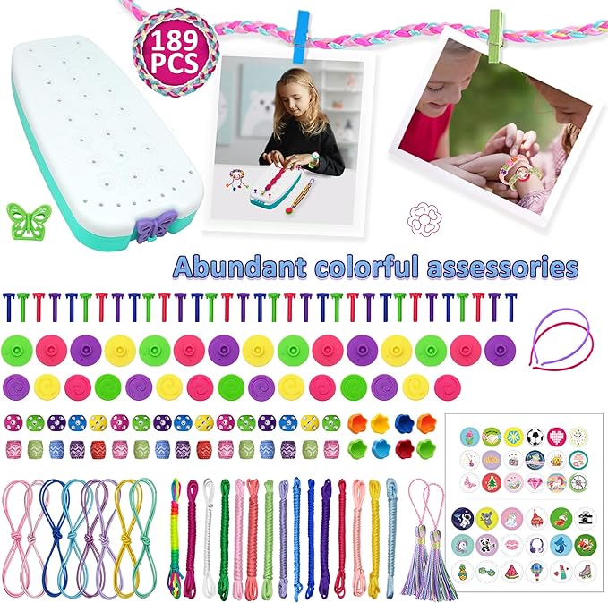 LivyChouance Friendship Bracelet Making Kit, Arts and Crafts for Kids Ages 8-12,Popular Bracelets String Maker Toys Set Craft Making Kit Christmas Birthday Gift for Girls 6 7 8 9 10 11 12