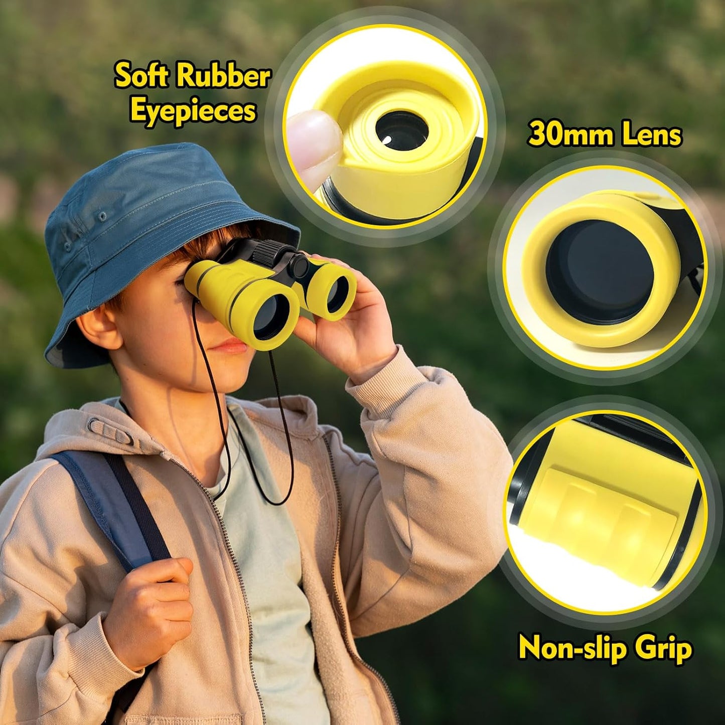 Binoculars for Kids, Kids Binoculars for Ages 3-12 Boys Girls, Outdoor Gifts Toys for Kids- Perfect for Bird Watching, Camping, and Outdoor Exploration