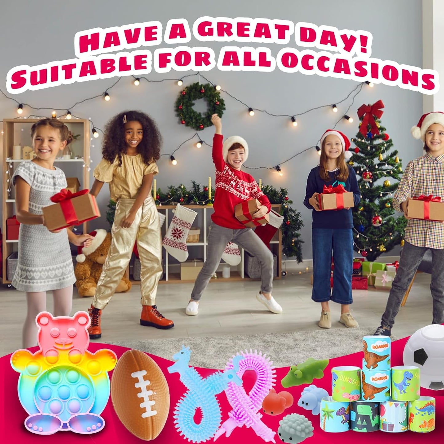 288 Pcs Fidgets Toys Pack, Kids Party Favors Stocking Stuffers Gifts, Bulk Toys for Carnival Treasure Classroom Prizes Box,Adults Stress Relief Sensory Toy,Autism Autistic Children ADHD