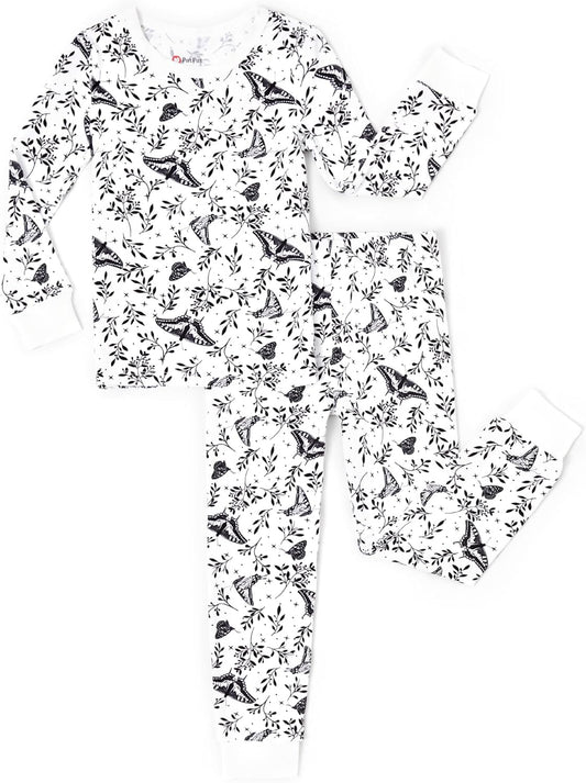 PATPAT Bamboo Viscose Pajama Set for Toddlers with Improved Tensile Strength, Snug Fit Pjs Sleeper for Baby Boys Girls Kids