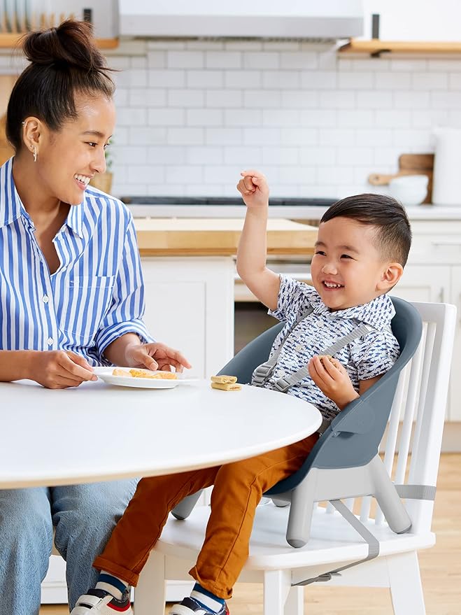 Skip Hop Baby High Chair 4 in 1 Convertible High Chair, EON, Slate Blue