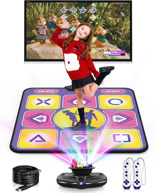 Eletrionic Dance Mat for TV with HD Camera, Non-Slip Dance Pad for Girls Boys, Dance Game Mat Xmas B-Day Gifts for Kids Adults