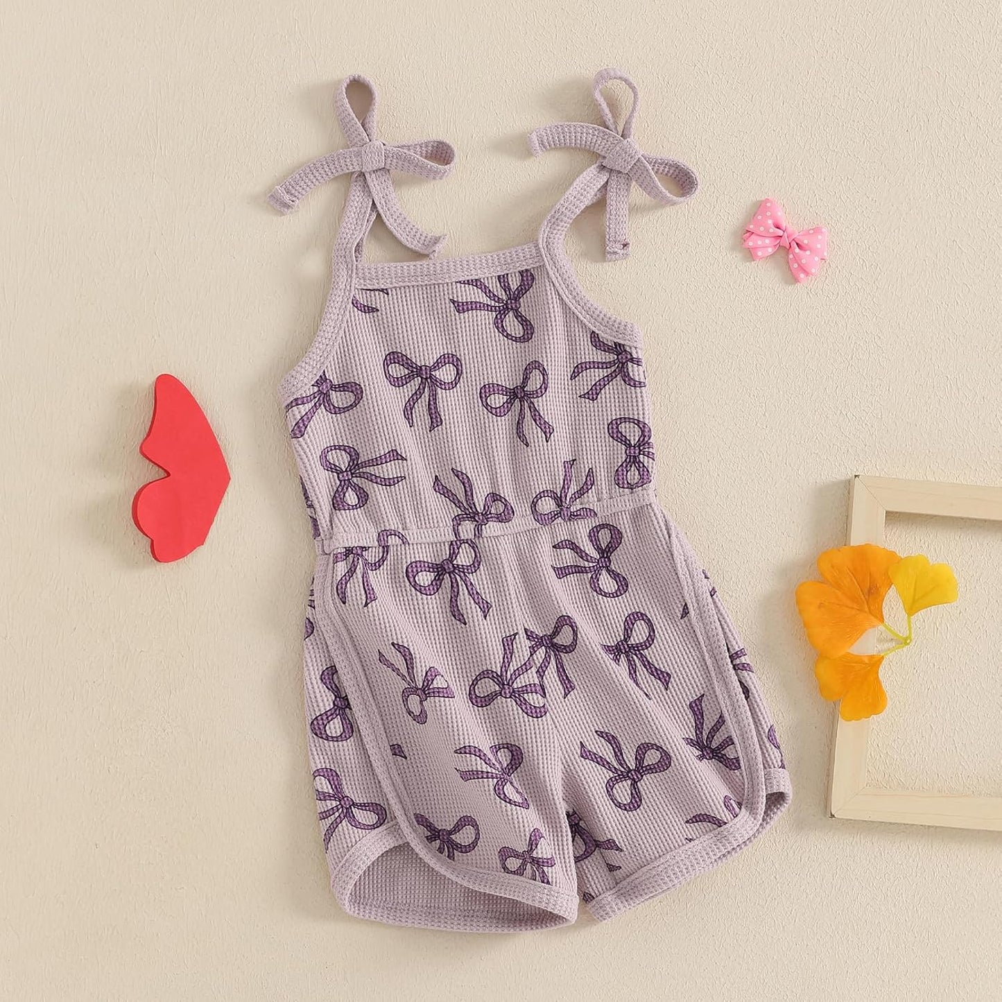 WZTYYDS Toddler Baby Girl Summer Clothes Floral Romper Tie-Up Strap Halter Jumpsuit Infant Summer Sling Playsuit 6M-3T
