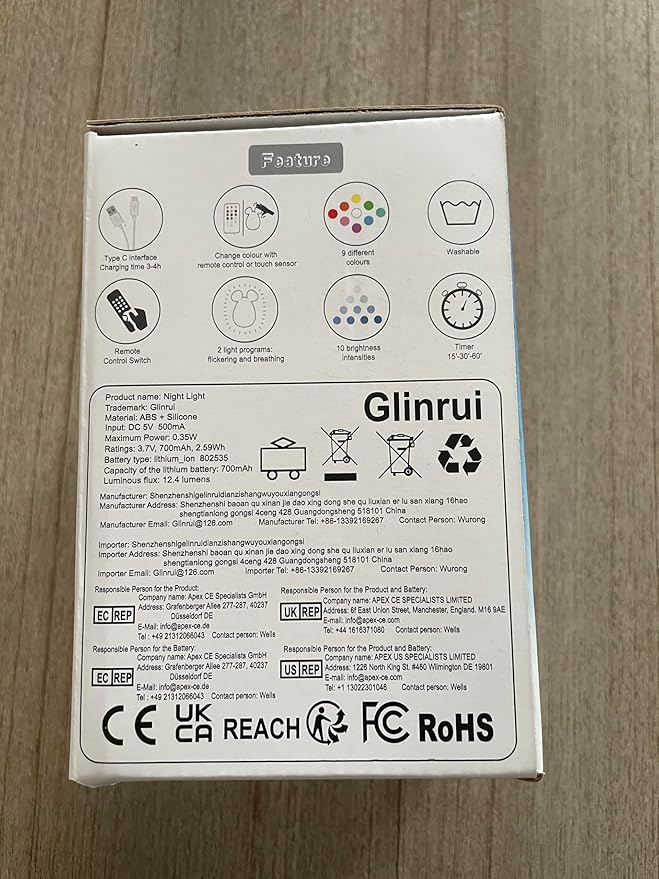 Cat Night Lights Children's Room Lighting, Toddler Bedroom Sleep Lights Bedside lamp - 9 Colors Lamps Room Decor for Toddlers/Boys/Girls/Adults/Bedroom/Bathroom/Outdoor/Camping - Medium