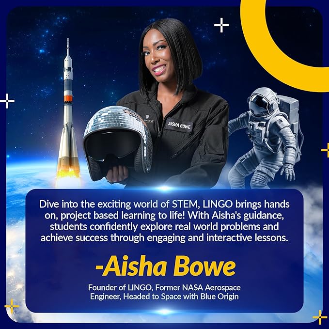 LINGO Countdown to Launch STEM Coding Kit - Build, Code & Explore Rocket Launch Concepts - Science Kits for Kids Ages 13+ Years for Birthdays & Holidays