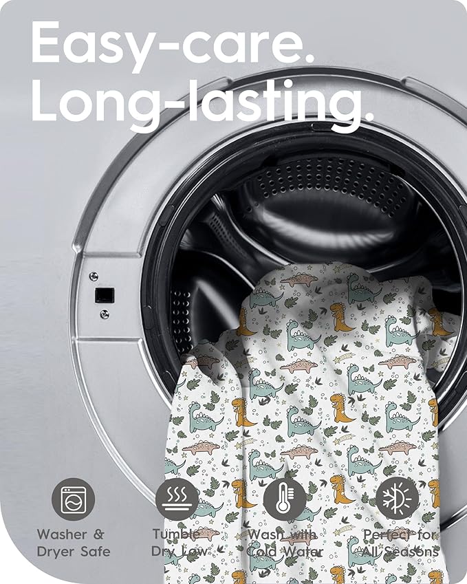 Pack and Play Sheets Fitted, Ultra Soft Mini Crib Sheets Boy, Neutral Pack N Play Mattress Sheets Hypoallergenic and Soothing, Premium Jersey Playrad Sheets, Print Dino Animals, 2 Pack