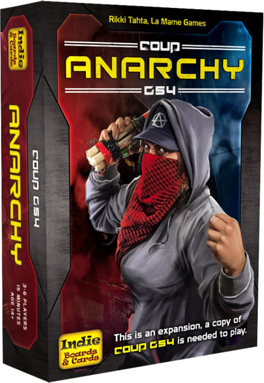 Coup: Rebellion G54 - Anarchy Card Game Expansion – Add New Roles & Actions – 3-6 Players Ages 14+ – Fast-Paced Strategy & Bluffing Game