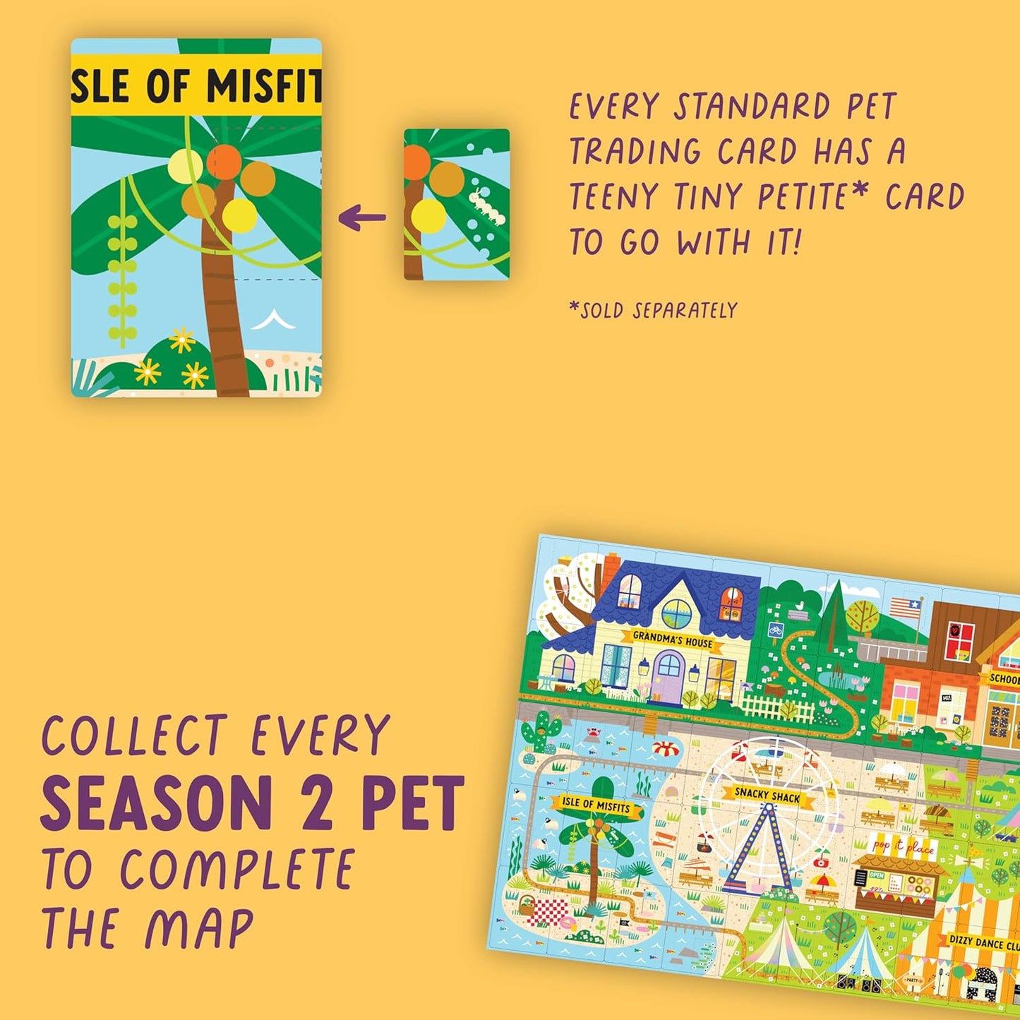 Pop It! Pets - Season 2 - The Ultimate Sensory Fidget Toy - Popping Bubbles and Adorable Characters - Collector map with Cards and Stickers from Buffalo Games