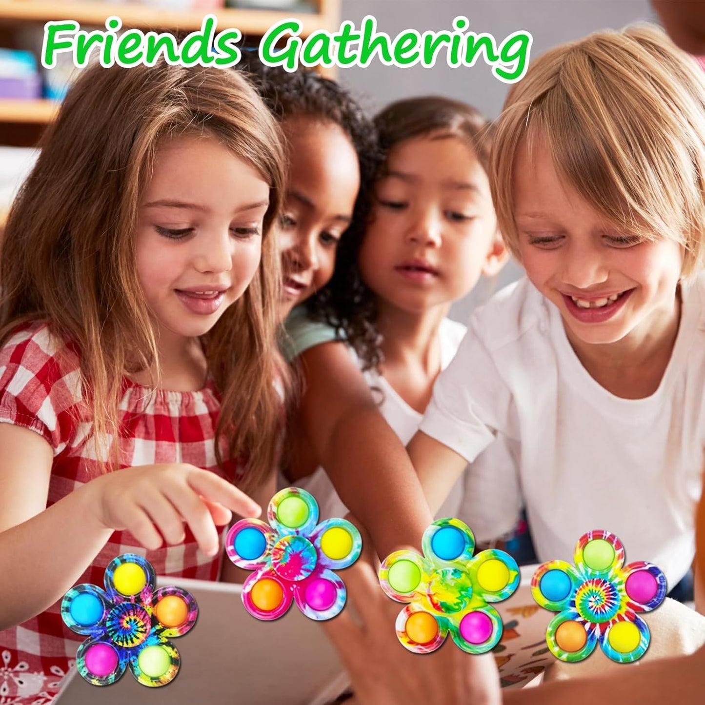 50Pcs Fidget Spinner Pop Fidget Toys Bulk for Adults, Fidget Toys for Kids 8-12 3-5, ADHD Autism Fidgets for Teens Toddler, Sensory Fidget Toys Pack for Party Favors Goodie Bag Stuffers