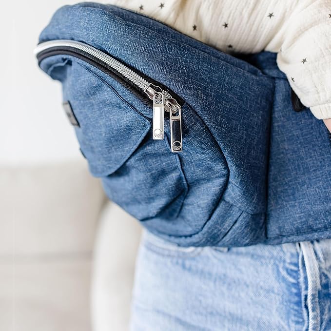 Tushbaby The Original Premium Quality Hip Seat Carrier – Safety-Certified Baby & Toddler Carrier with Secure Safety Buckles, No-Flimsy-Foam Design, Storage Pockets & Nursing Pillow. 0–3 yrs