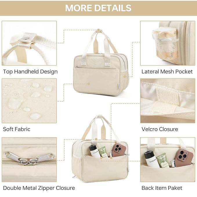 Breastmilk Cooler Bag with Ice Pack,Fits 6 Baby Bottles Up to 9 Ounce Breast Milk Cooler Travel Bag Compatible with Wearable Breast Pumps & Accessories for Nursing Mom Daycare Cream