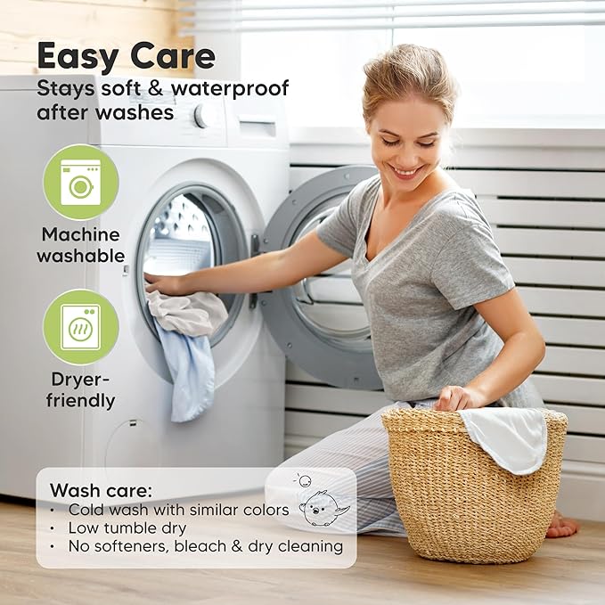 2-pk Waterproof Bassinet Sheets Girls, Boys, Cotton - 33x17 Universal Bassinet Mattress Pad Protector Cover, Compatible with Graco,Baby Delight,Chicco,Halo Bassinest Swivel Sleeper Fitted(Butterflies)