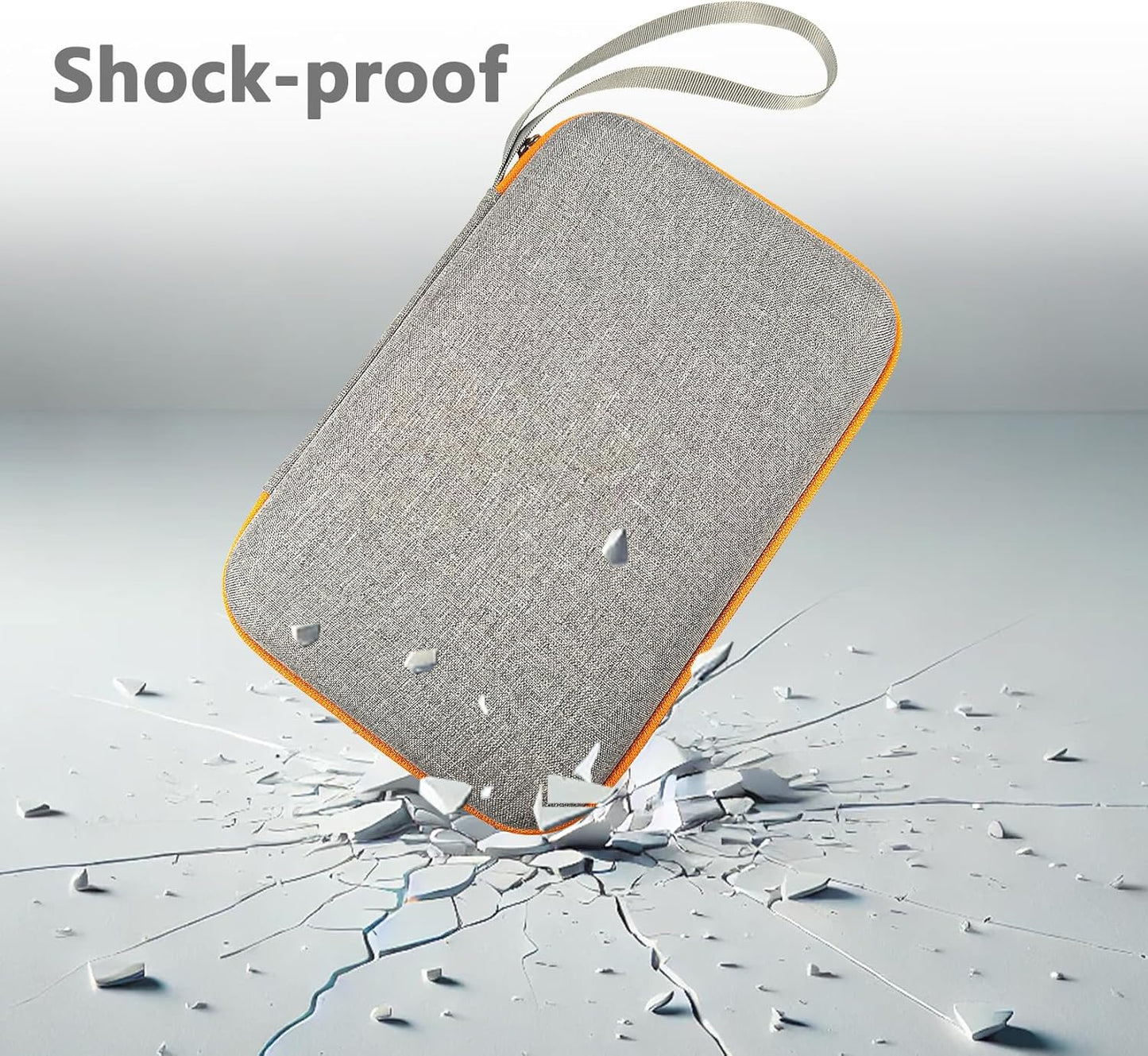 Case Compatible with Giiker Super Slide Brain Games, Protective Storage Bag Holder for Giiker Brain Teaser Puzzles Games Toys (Only Case) (Orange-Grey)