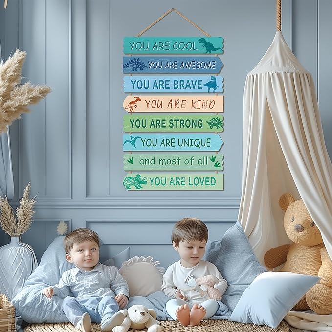 Dinosaur Room Decor for Boys Girls Kids Room Decor, Dinosaur Wall Art, Little Kids Bedroom Decorations,Toddler Classroom Deco for Boys, Dino Nursery Wall Decorations(Dinosaur)