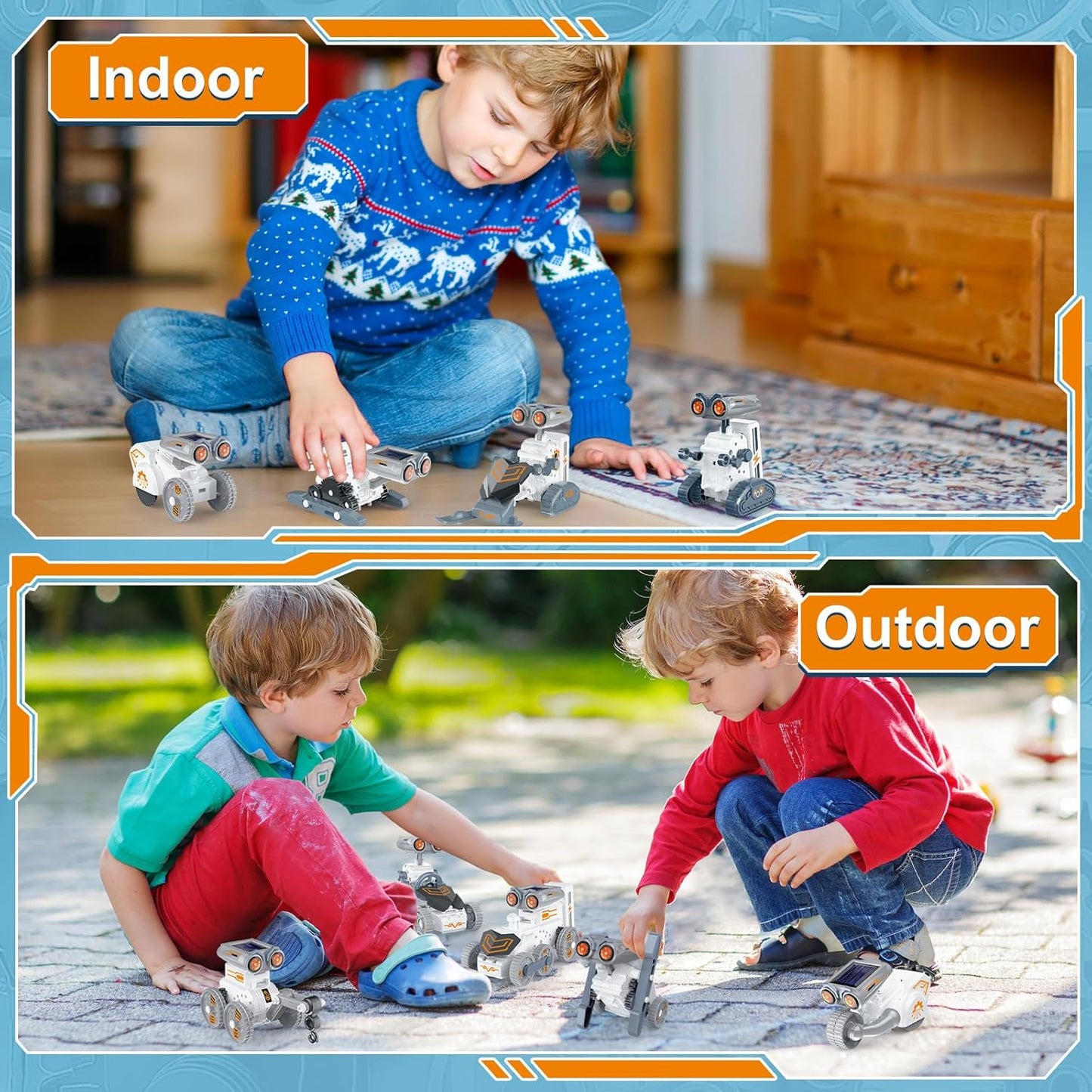 14-in-1 Solar Robot Building Kit for Kids, STEM Projects for Kids Ages 8-13, 191 Pcs DIY Engineering Science Building Toys, Solar Powered Educational Robotics for Boys & Girls