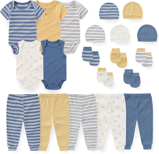 Unisex Baby Boy Girl Bodysuits Sets 20 Pack Cotton Casual New Born Clothes Comfort Infant Outfit Essentials