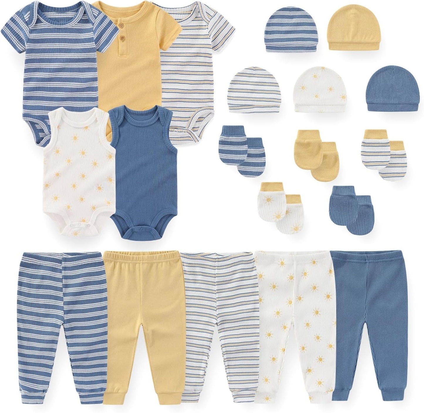 Unisex Baby Boy Girl Bodysuits Sets 20 Pack Cotton Casual New Born Clothes Comfort Infant Outfit Essentials