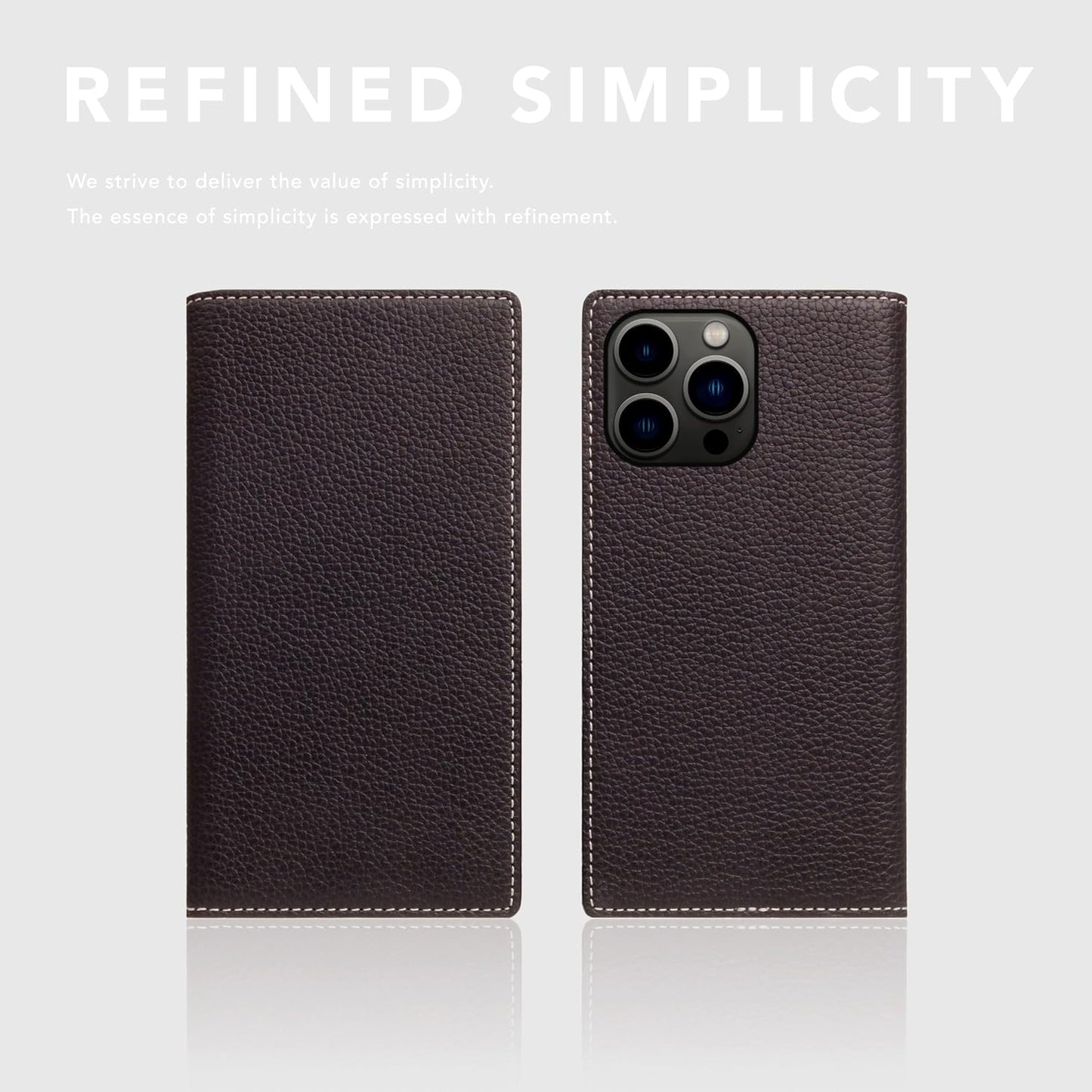 D8 Full Grain Leather Wallet Case for iPhone 15 Pro - [2-in-1] Handcrafted Detachable Diary Style with Magnetic MagSafe Back Cover, Gift Box Included (Brown Cream)