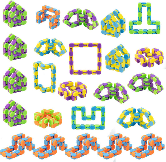 Ganowo 18 Pack Wacky Tracks - Fidget Toys ADHD Finger Sensory Autism Stress Relief