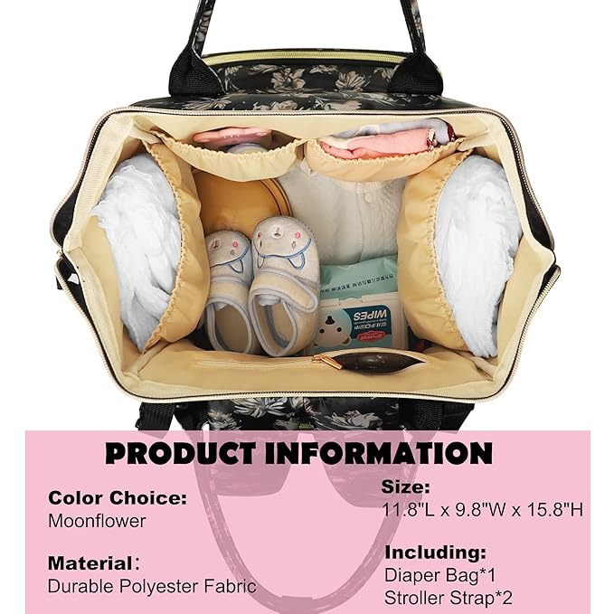 Femuar Diaper Bag Backpack Multifunction Maternity Diaper Bag for Baby Girls & Boys Large Capacity Travel Nappy Bags