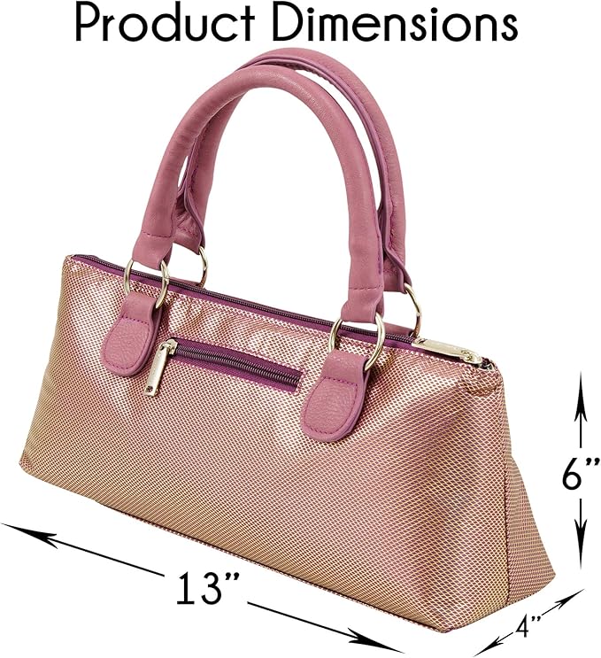 Wine Clutch Bag (Thermal Insulated) Trendy Women’s Carry Tote | Holds Red & White 750mL Bottles | Trendy Fashion | Incl. Portable Waiter-Style Corkscrew