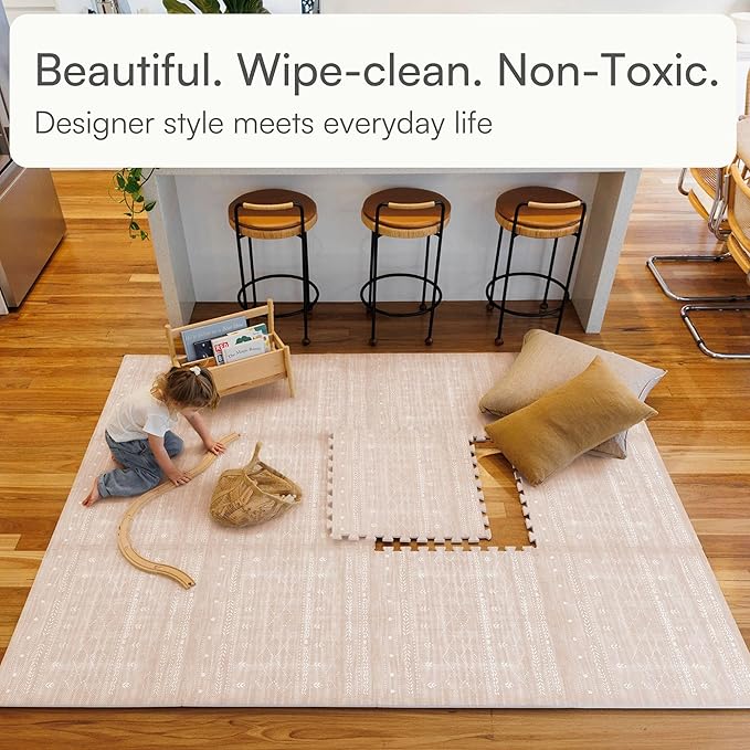 Lillefolk Baby Play Mat for Floor – 8x8ft Dusk | Soft Non Toxic Premium EVA Foam Tiles for Tummy Time, Crawling & Playroom – Waterproof Interlocking Floor Mat for Babies & Toddlers (16 Tiles)