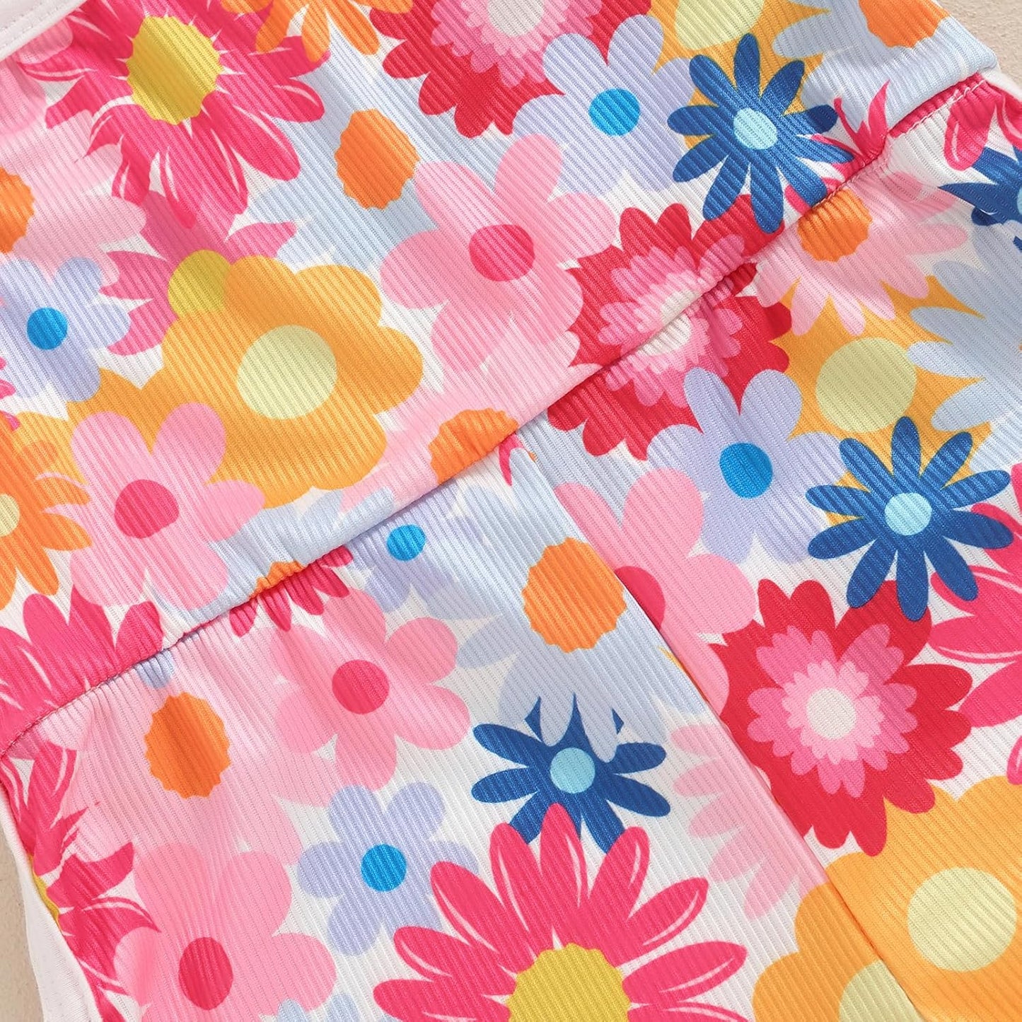 WZTYYDS Toddler Baby Girl Summer Clothes Floral Romper Tie-Up Strap Halter Jumpsuit Infant Summer Sling Playsuit 6M-3T