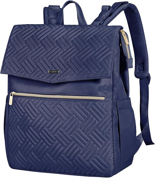 LANDICI Diaper Bag Backpack, Multifunction Waterproof Baby Diaper Bags with Changing Pad, Stroller Straps, Travel Essentials Stylish Back Pack for Mom Dad Boy Girls Toddler, Dark Blue