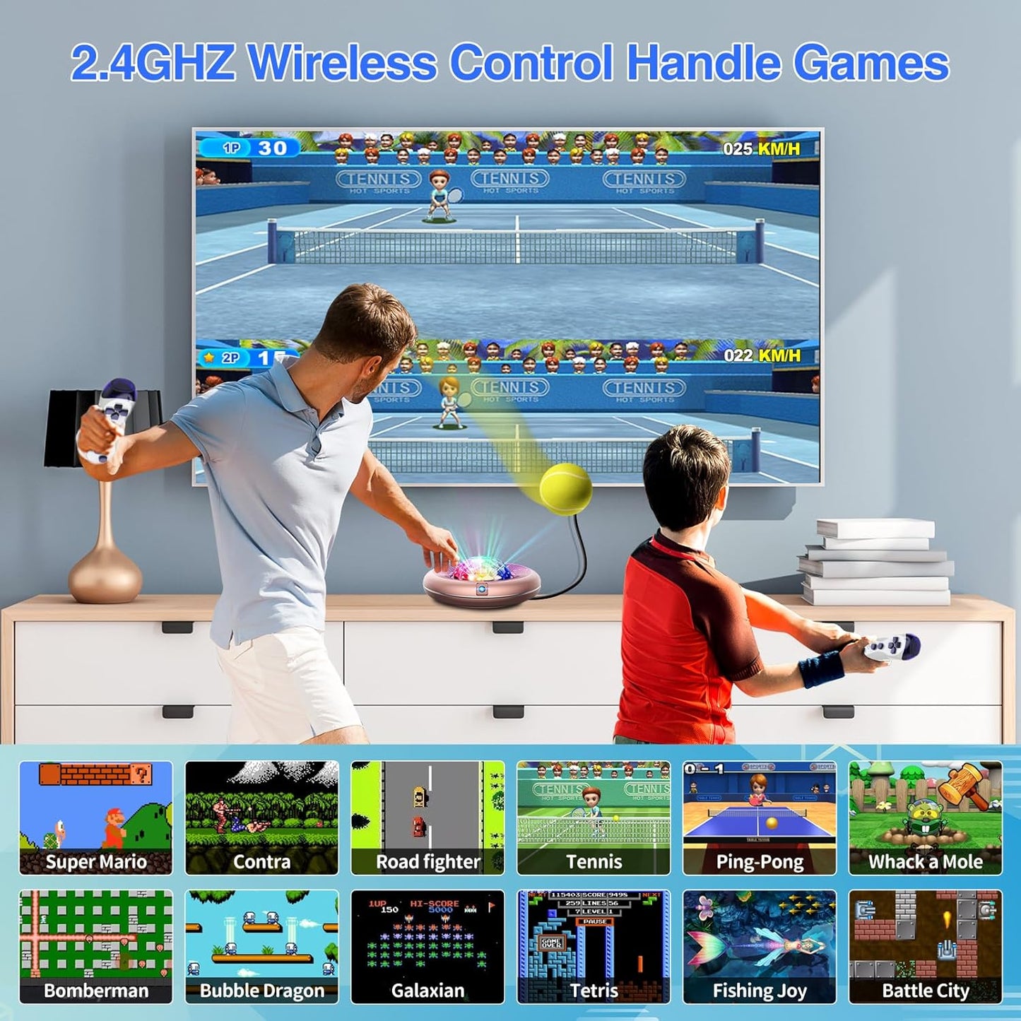 Dance Mat for Kids and Adults, Anti-Slip Wireless Electronic Dance Pad for TV, Wrinkle-Free, Soft & Cozy Playmat for Exercise & Games, Smart Camera & 2 Controllers, Gift idea（Classic Snowflake）