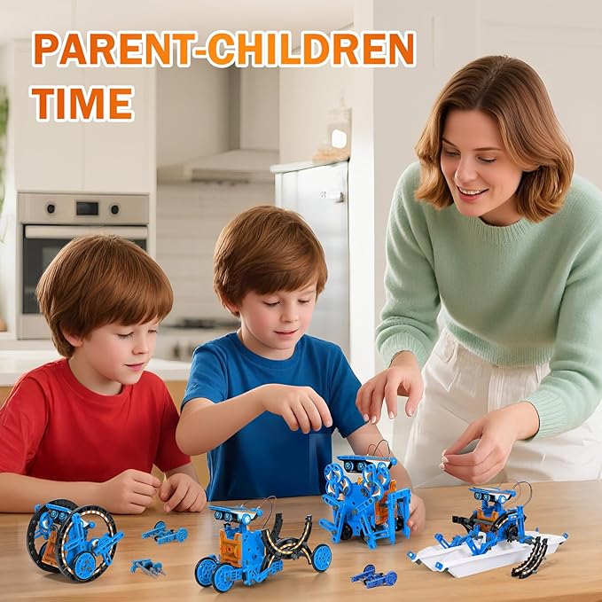 AESGOGO 12 in 1 STEM Solar Power Robot Kits Toys for Boys Age 8-13, Science Educational Robot Building Kit for Kids, DIY Experiment Set Birthday Gifts for 8 9 10 11 12 Years Old Boys Girls Teens