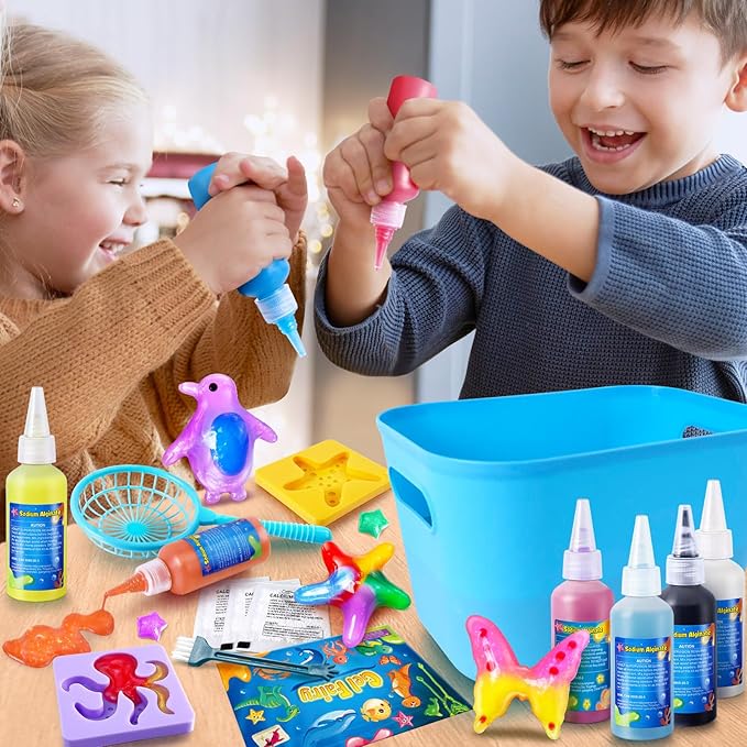 JOPSHEEN 20 Colors Magic Water Elf Toy Kit for Kids - Water Pets with 12 Molds - DIY Squishies Maker Crafts Birthday Gifts for Boys and Girls