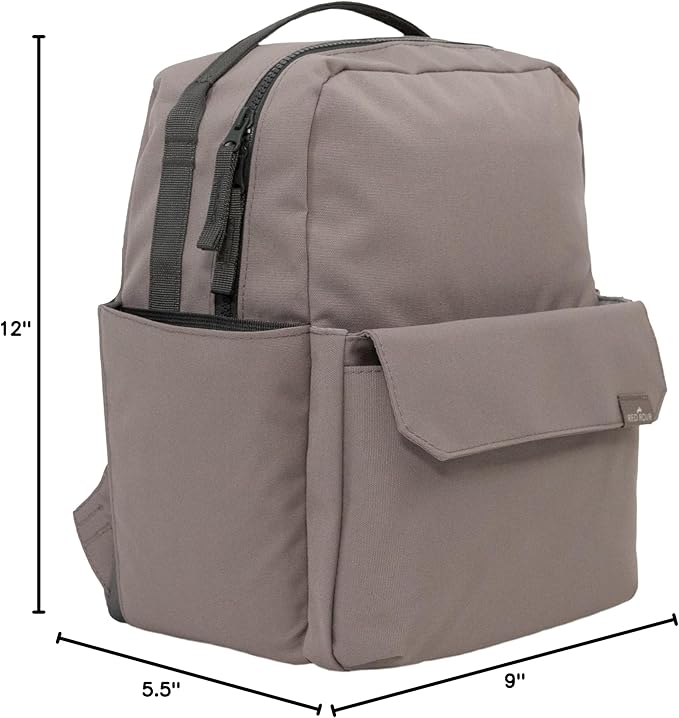 RED ROVR Mini Roo Lightweight Backpack | 6 pockets for everyday essentials (Truffle)