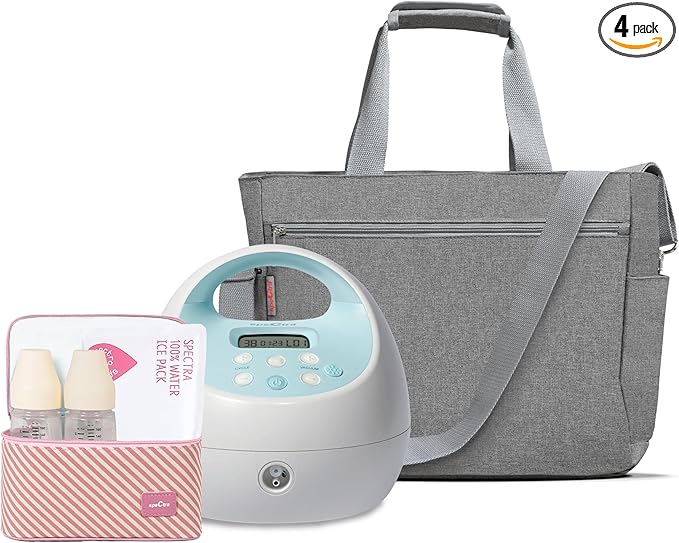 Spectra - S1 Plus Electric Breast Milk Pump with Tote Bag, Breast Milk Bottles and Cooler for Baby Feeding