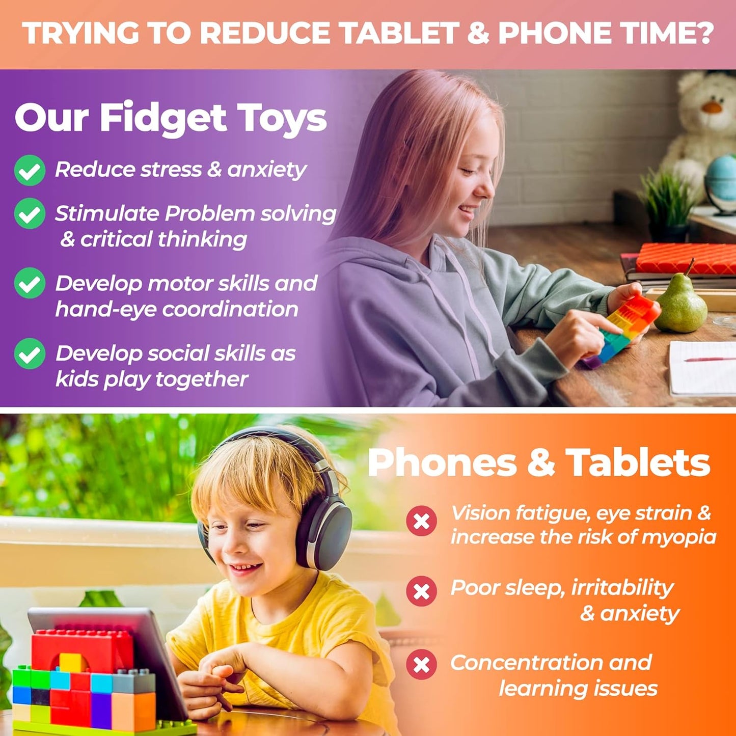 62 Pack Fidget Toys Set, Sensory Party Favors Gifts for Kids Adults Stress Relief Stocking Stuffers Pop It Autism Autistic Bulk Boys Girls Goodie Bags Treasure Box Classroom Prizes