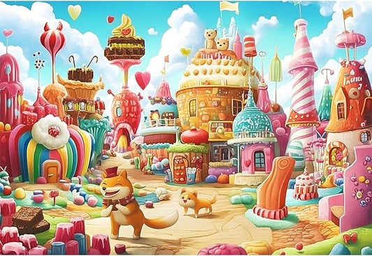 100 Piece Puzzles for Kids Ages 4-8,Kids Puzzles Ages 4-6 6-8 8-10 Dessert Cartoon Puzzle 100 Piece for 4 6 8 Years Old Jigsaw Puzzles for Adults Toddler Children Seniors Toys Puzzle Games Gift