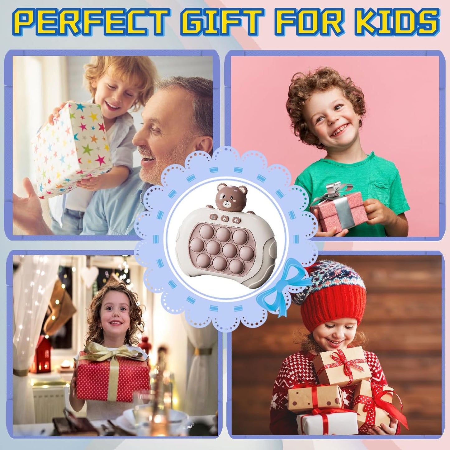 Creative Stress Relief Toys, Decompression Breakthrough Puzzle Pop Button Gopher Game Machine, Novelty Fidget Toys Party Favor Gifts for Kids Adults, Toy for 3+ Year Old (New Unicorn)