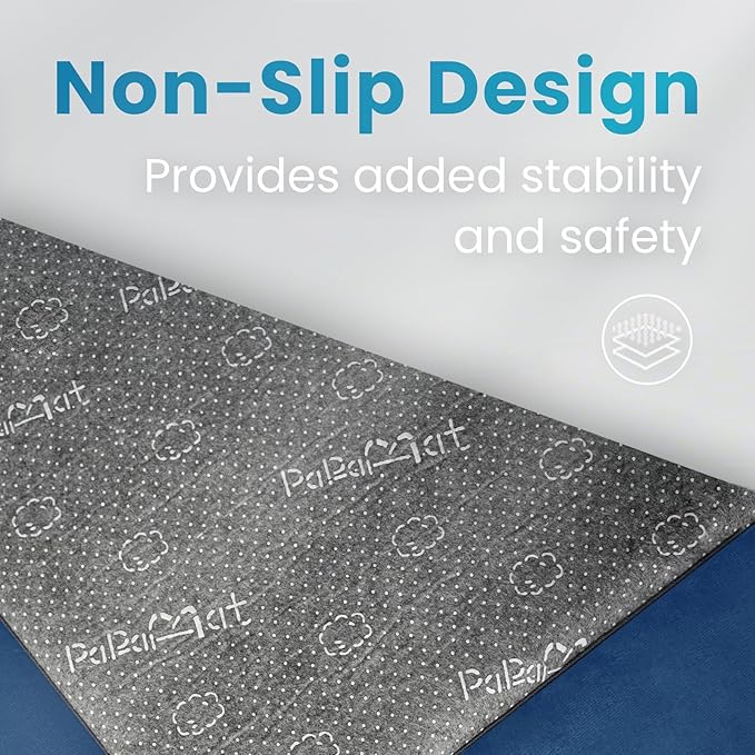 1.3" Thick Baby Play Mat for Floor, 39x59 Foam Tummy Time Mat, Padded Support Soft Plush Nursery Rug for Infant Kids Toddler Crawling Kick Activity (Royal Blue)