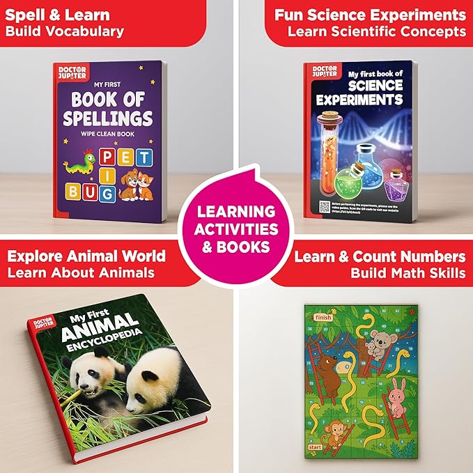 Doctor Jupiter Ultimate Gift Set for Girls| Set of Girl’s First Science Kit, Little Genius Kit for 4-6 Year Olds| Girl Birthday Gifts| STEM Learning & Education Toys for Kids Ages 4,5,6