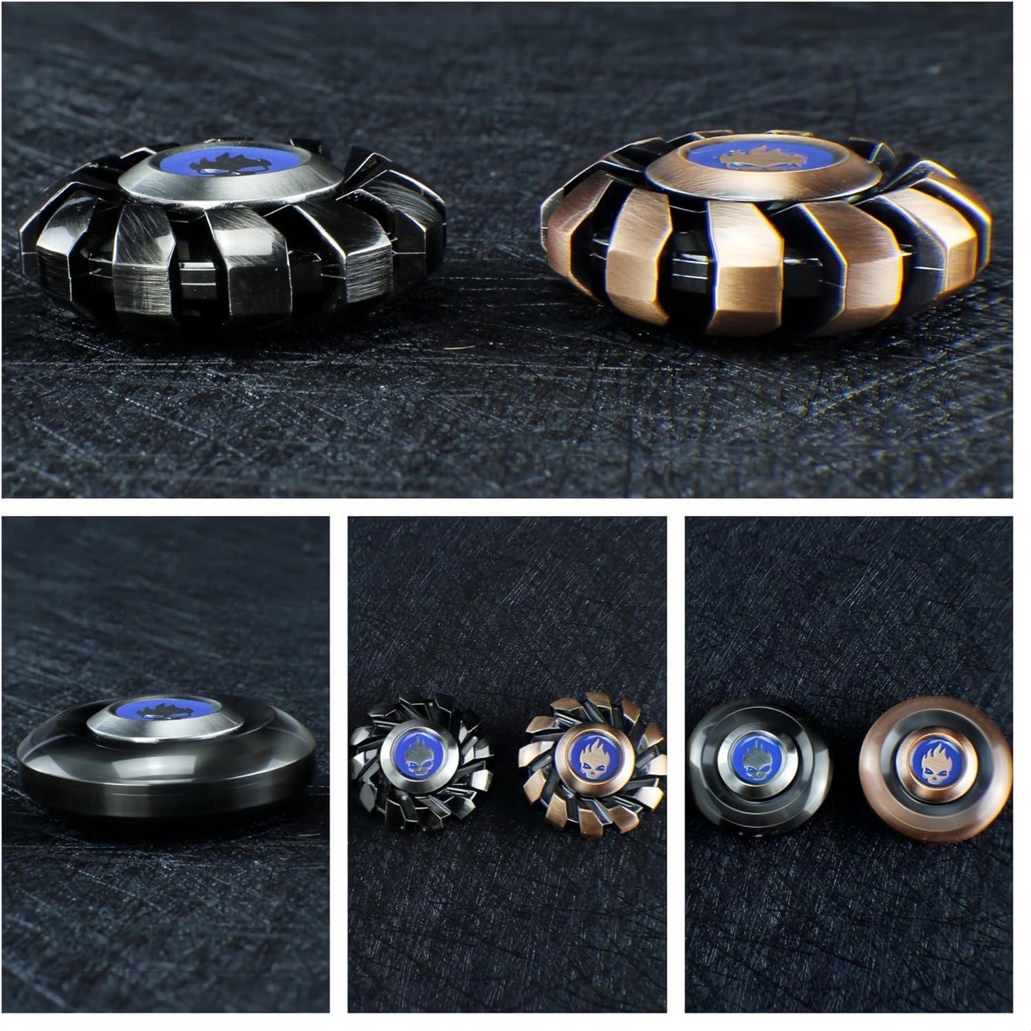 Fidget Spinners, Metal Fidget Toys, Silver Fidget Spinners for Kids and Adults Named Shadow Silver Could Glow in The Dark