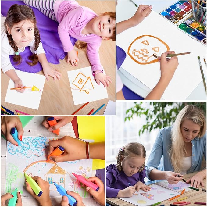 150PCS 7x10 Watercolor Paper Bulk, 140lb/300g Cold Press Thick Water Color Paper Pad for Kid Child Adult, White Art Paper for Drawing Painting Markers Gouache, Textured Cotton Paper Sheets