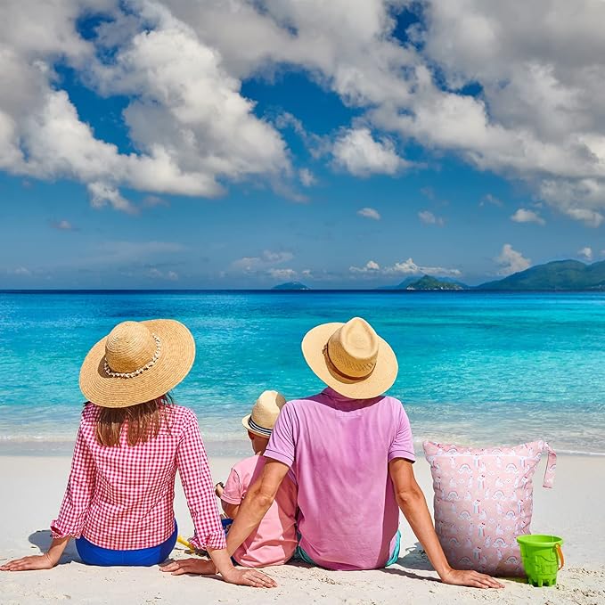 Shappy 2 Pcs Large Travel Laundry Bag Washable Waterproof Wet Dry Large Dirty Clothes Bag Bathing Workout(Unicorn)