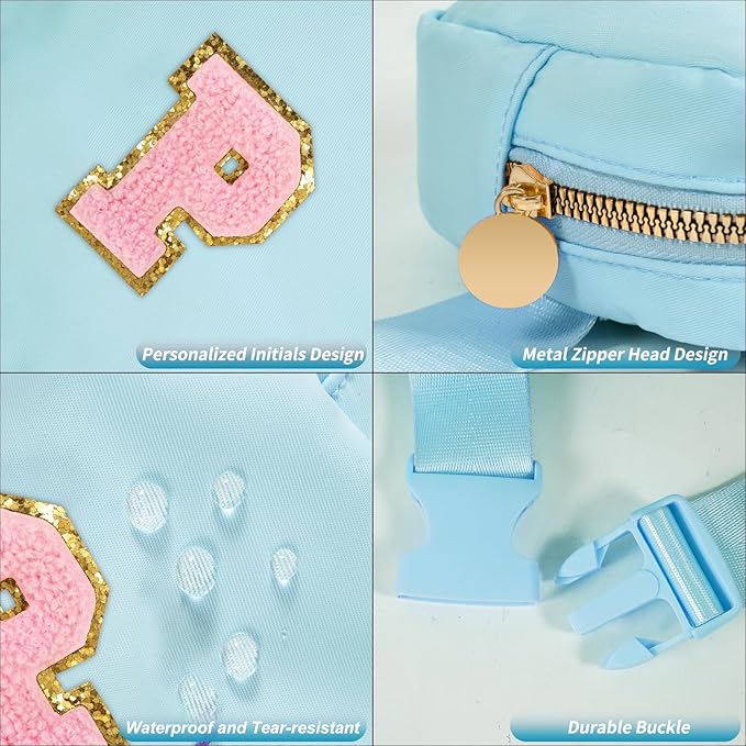 Party Favors Bags for Kids 4-8, Mini Fanny Pack Cute Crossbody Bags for Girls - Blue