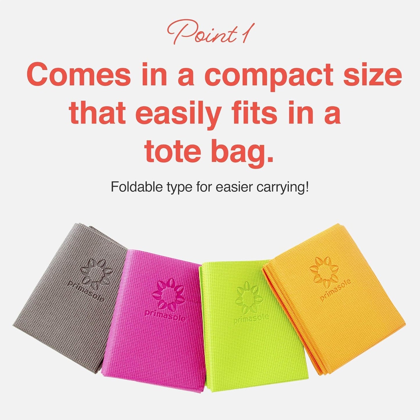 Folding Yoga Travel Pilates Mat Foldable Easy to Carry to Class Beach Park Tear resistant Travel Picnics 4mm Thick 9 Colors