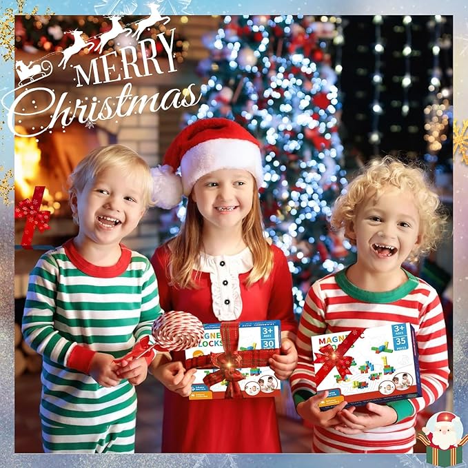 Magnetic Blocks for Toddlers -Classroom Must Haves STEM Learning Toys for 3-5 Year Old Boys & Girls, Safe & Strong Building Blocks with ASMR Sounds,Ideal Gifts for Kids 3+