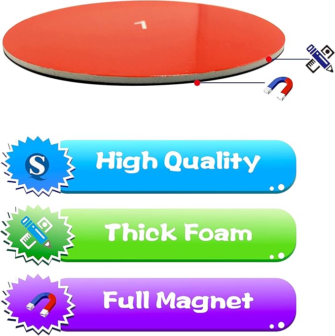 156 PCS Magnetic Fraction Tiles Circles, Educational Math Learning Manipulatives Set for Preschool Elementary School.