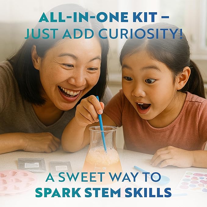 Playz Edible Candy Making Science Kit for Kids Ages 8-12 Years Old - Food Science Chemistry Kid Science Kit with 40 Experiments to Make Your Own Chocolates, Educational Science Kits for Boy & Girls